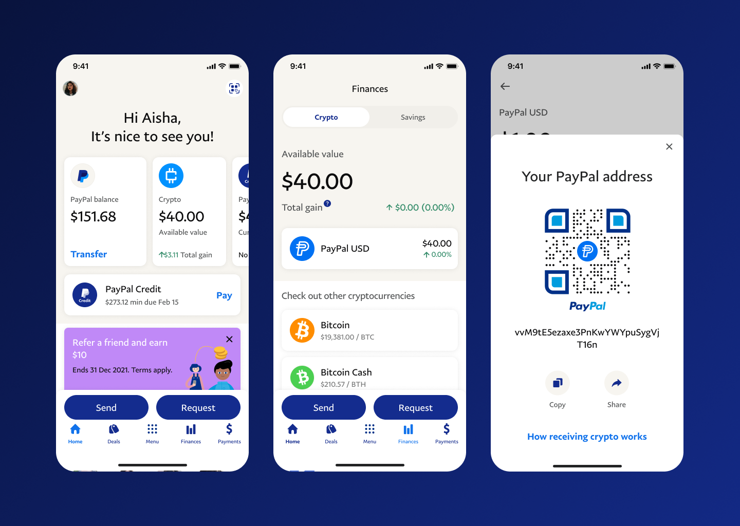 PayPal Crypto Dashboard