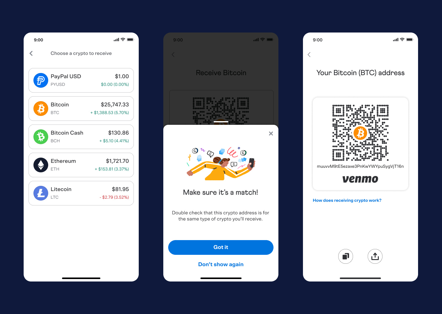 Venmo Crypto Management